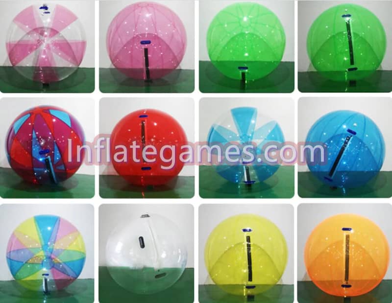 water walking balls different colors