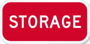 storage sign